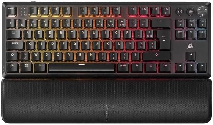 Gaming Tastatur & Maus - Corsair K70 Core TKL Wireless RGB Mechanical Gaming Keyboard, Keyless, MLX Red v2, Pre-Lubricated, ABS Key Caps, AZERTY-FR Black