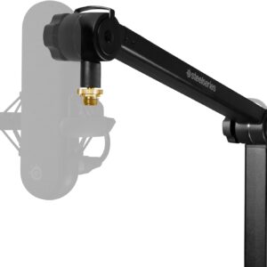 Streaming-Equipment – SteelSeries Alias/Alias Pro Microphone Swivel Arm – For Gaming, Streaming and Podcasting – 360 Degree Rotation – Desk Clamp – Foldable Scissor Design – Cable Management – 3/8″ and 5/8″ Adapters