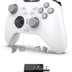 Gaming Consoles & Controllers – PXN P5 Kabelloser Gaming Controller 2025 – Hall Effekt Joystick & Trigger, 1000Hz Polling-Rate, 4 Makrotasten, 2.4G/BT/SW, Turbo, APP – Controller für PC, Steam Deck, Switch, Android & iOS