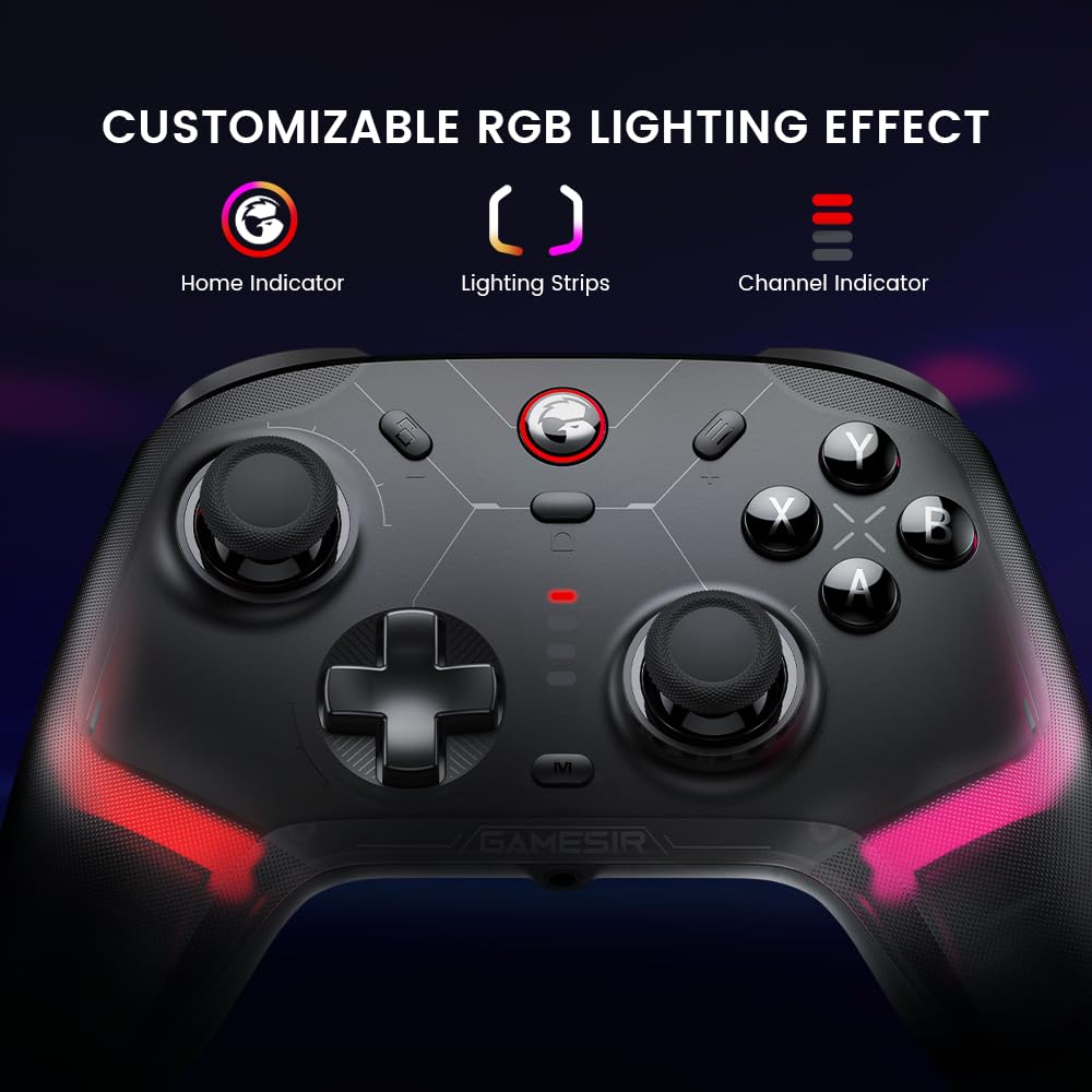 Gaming Consoles & Controllers - GameSir Cyclone2 TMR Controller pc TMR Hall Stick Gamepad mit dualem Hall Trigger/Micro Trigger Gaming Controller für Switch, Android, iOS und PC Verkabelt/Drahtlos/2.4G mit Makrotasten Weiß – Bild 6