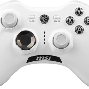 Gaming Consoles & Controllers – MSI Force GC30 V2 White Wireless PC Gamepad Controller – 2.4 GHz, 600 mAh Li-ion Battery, Replaceable D-Pad Covers, Two Vibration Motors, USB 2.0 – White, Wired/Wireless