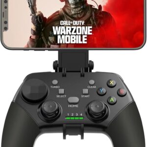 Gaming Consoles & Controllers – arVin Wireless Game Controller für iPhone, Android, PC, Bluetooth Mobile Gaming Controller für iPhone 15, iPhone 16, Samsung Galaxy S24, Huawei, Motorola, OnePlus, Google-Call of Duty (Schwarz)