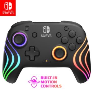 Gaming Consoles & Controllers – PDP Nintendo Switch Afterglow Wave- Wireless- Black