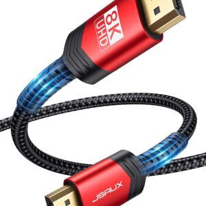 Gaming PC & Gaming Monitors – JSAUX DisplayPort Cable 1.4 1 m, 32.4 Gbps High Speed DP 1.4 8K @ 60Hz HDR, 4K @ 144Hz/120Hz, 2K @ 240Hz 165Hz 144Hz DSC 1.2, 3D Compatible with FreeSync and G-Sync Gaming Monitor Graphics Card Laptop