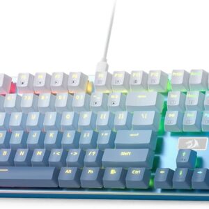 Gaming Tastatur & Maus – Redragon K556 SE RGB Backlit Wired Mechanical Gaming Keyboard, 104 Key Base, 3.5mm Sound Absorbing Foams, Hot Swap Quiet Red Switch, Gradient Blue