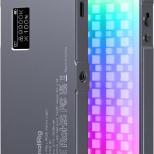 Streaming-Equipment – SMALLRIG LED Video Light RGB Lightweight Photo Light with Integrated OLED Display, 2500K-8000K, CRI 96, TLCI 96, Portable Camera Light with 21 Light Effects, P96L – 3489B