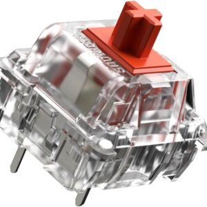 Gaming Tastatur & Maus – Glorious Gaming – Fox Linear Switches (110x) für mech. Gaming-Tastaturen, vorgeschmiert, Silent Red-Schalter für Hot-Swap-Tastaturen & PC-Gaming, max. RGB für Backlit-Tastaturen, Cherry MX-kompatibel