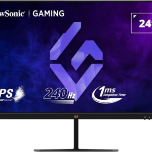 Gaming PC & Gaming Monitors – ViewSonic VX2479A-HD-PRO FHD Gaming Monitor 240hz 24 Inch 1ms MPRT, Full HD1080p, FreeSync Premium, 2 HDMI, DisplayPort, HDR10