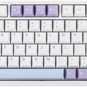 Gaming Tastatur & Maus – EPOMAKER Ajazz AK820 Pro Gasket Mechanical Keyboard with Wired/Bluetooth/Wireless, TFT Screen, Illuminated RGB, Sound-Absorbing Foam for Win/Mac/PC (White Purple, Ajazz Flying Fish Switch)
