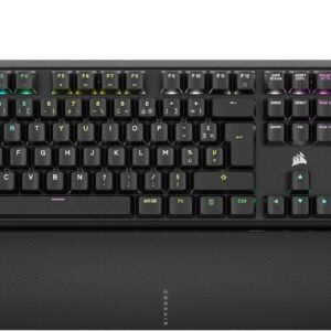 Gaming Tastatur & Maus – Corsair K70 Core RGB Mechanical Gaming Keyboard with Palm Rest – Pre-Lubricated Linear Keys MLX Red – Sound Dampening – iCUE Compatible – AZERTY FR Layout – Black