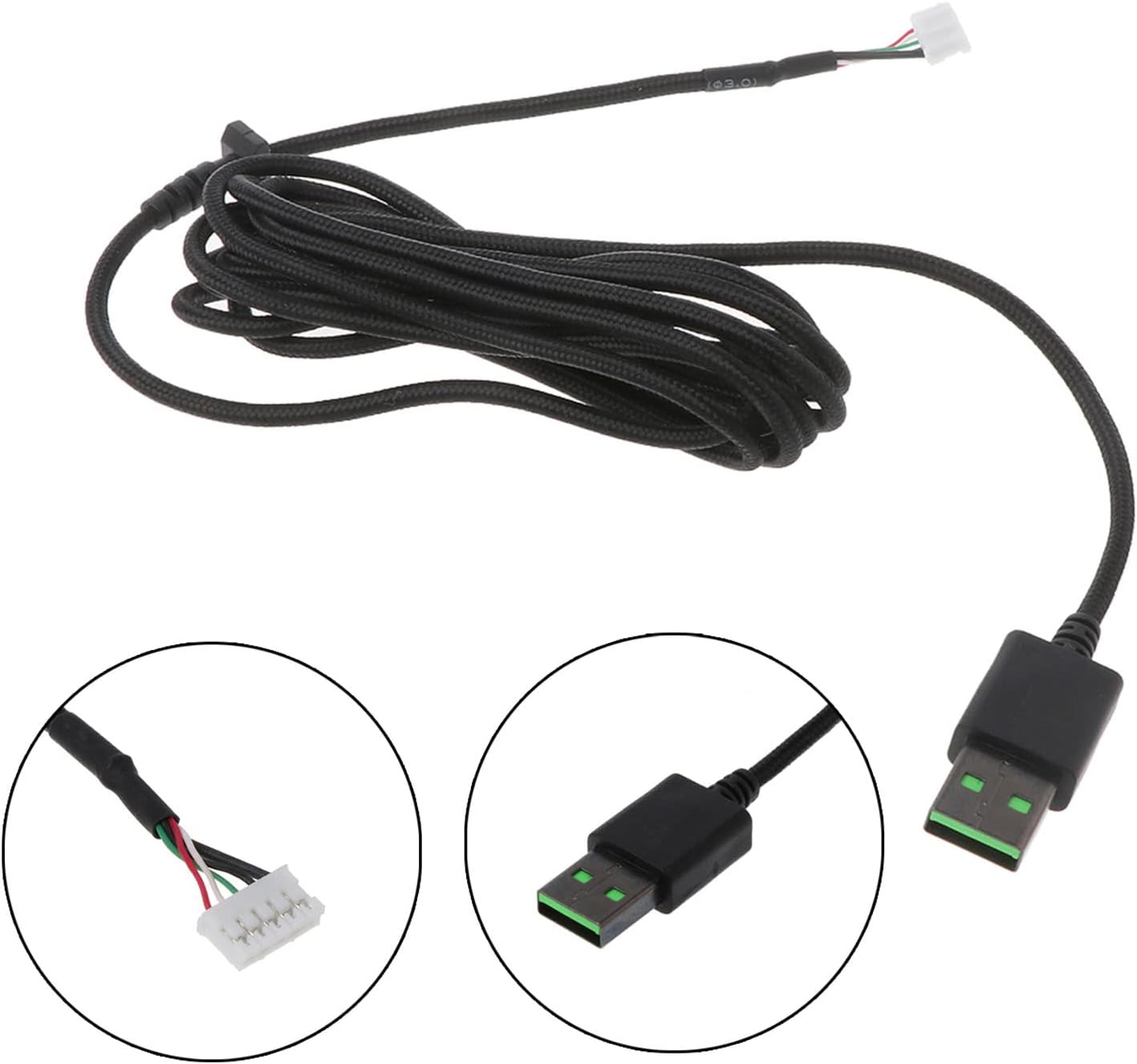 Streaming-Equipment - High Quality Mouse DeathAdder Braided Wire Nylon Cord Replacement Gaming for Laptop Computer for Ergonomic Accessories Gaming Mice & Streaming Audio Systems Accessories – Bild 2