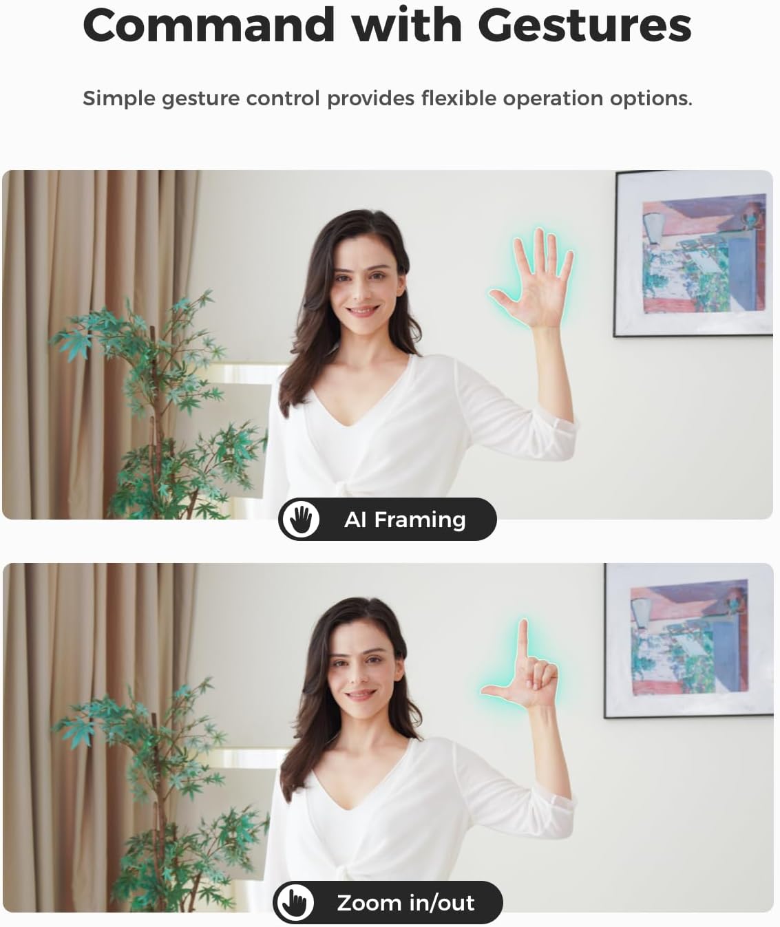 Streaming-Equipment - OBSBOT Meet SE 1080P 100FPS Webcam for PC, USB Webcam with AI Tracking, Microphone, Tripod, Staggered HDR, Beauty Mode, Plug & Play Streaming Camera for Laptop/Desktop, Conferences, Green – Bild 5