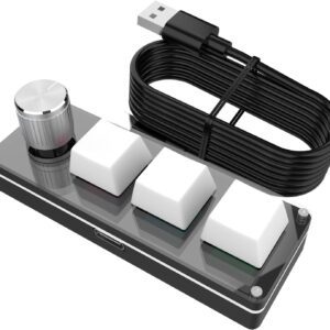 Streaming-Equipment – Generisch Macro – Rotary Knob with Quiet Mechanical Multifunction Keys, Productivity Enhancement, Fully Programmable Ergonomic Desktop | Office Streaming STU Accessories