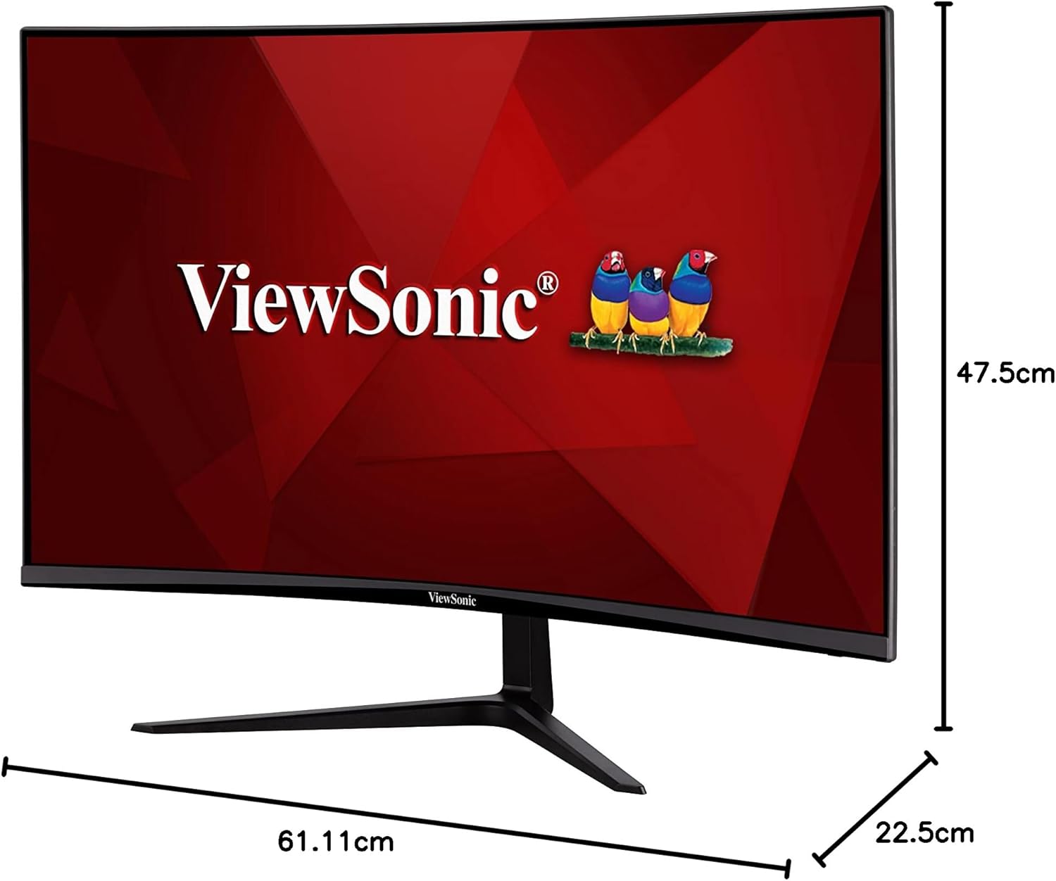 Gaming PC & Gaming Monitors - Viewsonic VX3219-PC-MHD 80 cm (32 Inch) Curved Gaming Monitor (Full HD, Adaptive Sync, 1 ms, 240 Hz, HDMI, DP, Low Input Lag, Speaker) Black – Bild 9