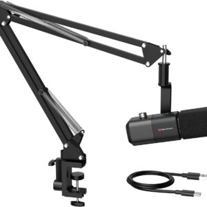 Streaming-Equipment – NearStream USB/XLR Dynamic Microphone PC Gaming, Streaming Microphone with Arm Vocal Mic Volume Control for Gaming Podcast Studio, LED Mute Button, Voice Isolating, for Mac PS4 PS5 Mixer (AM10X)