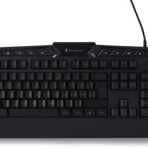 Gaming Tastatur & Maus – SureFire Kingpin Gaming Keyboard, Gaming Multimedia Keyboard with Programmable LED Backlight, RGB Keyboard with USB Cable, 25 Anti-Ghosting Keys, QWERTZ Layout German