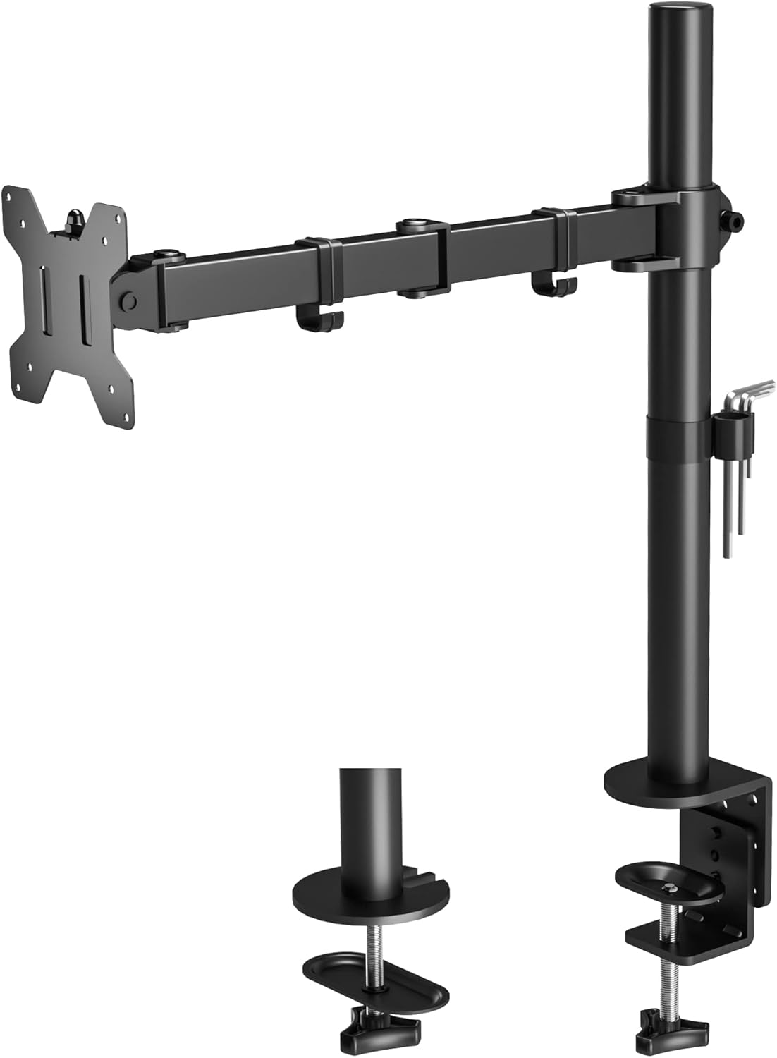 Gaming PC & Gaming Monitors - 1home Triple Arm Desk Mount Ergonomic LCD LED Computer Monitor Bracket Stand Tilt Swivel Rotation 13”-32” Screen TV