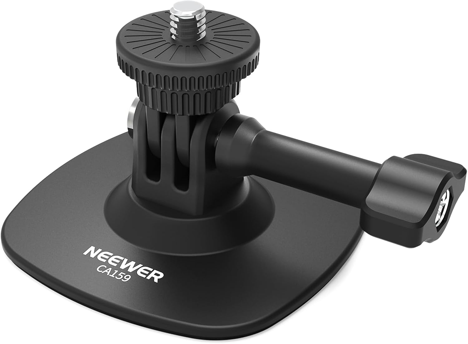 Streaming-Equipment - NEEWER Adhesive Mount Compatible with Insta 360 GoPro DJI AKASO Action Cam, 180° Tilting Flexible Car Helmet Holder Mount Base Adapter for POV Video Recording Live Streaming, for 1/4 Inch Accessories