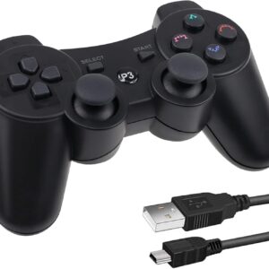 Gaming Consoles & Controllers – Cypin Wireless Controller for PS3 Bluetooth Game Controller Joystick Gamepad Playstation 3 Dual Vibration 6-Axis USB Controller Wireless Joypad (Black)