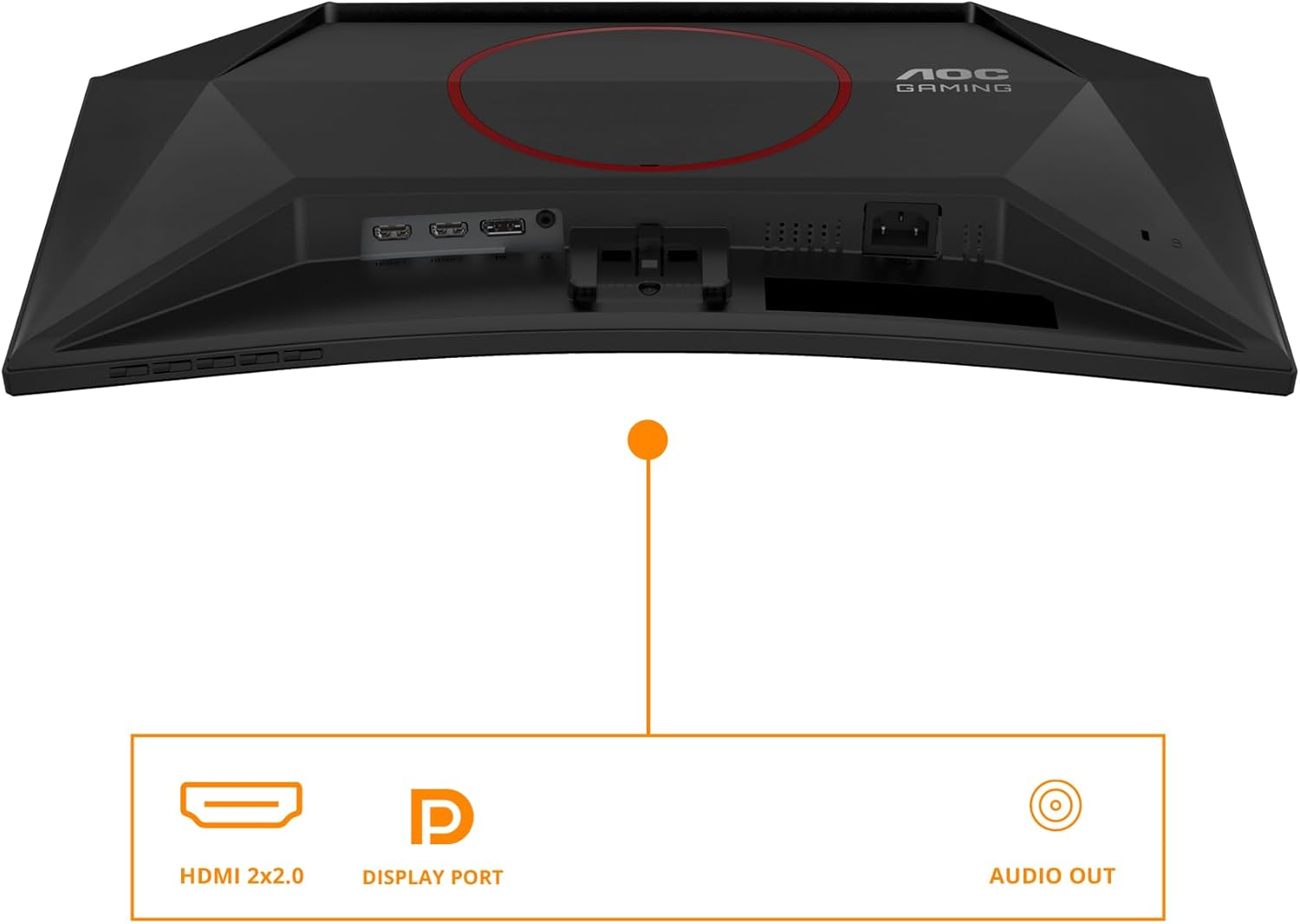 Gaming PC & Gaming Monitors - AOC Gaming C24G42E - 24 Inch Full HD Curved Monitor, 180 Hz, 1 ms, FreeSync Premium (1920 x 1080, 1 x HDMI 2.0, 1 x DisplayPort 1.4) Black/Red – Bild 4