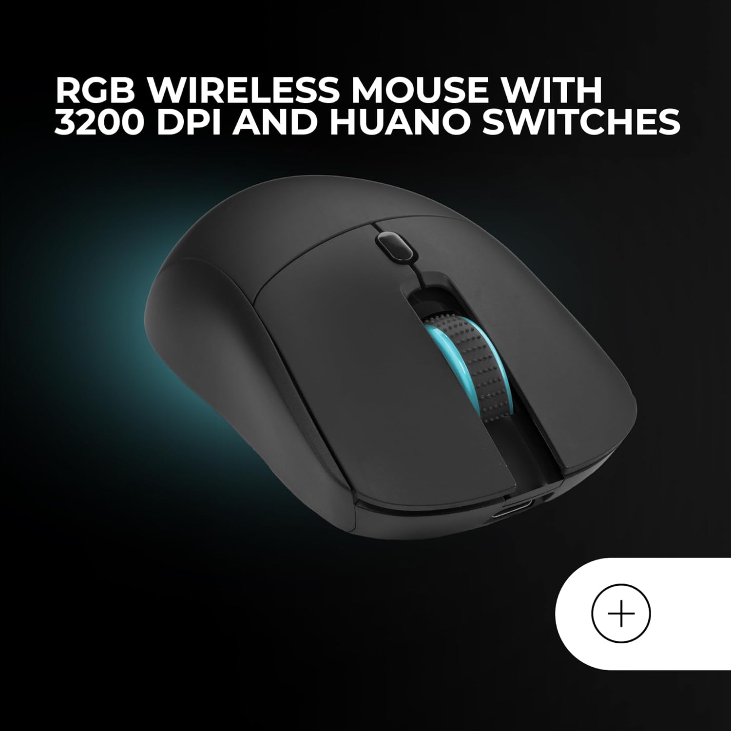 Gaming Tastatur & Maus - Mars Gaming MCPWTKL, Wireless Gaming Combo, DualPro Link 2.4GPRO Technology, TKL FRGB Rainbow Keyboard + RGB 3200DPI Mouse HUANO Switches + Non-Slip 360 x 260 mm Mouse Mat, Black, Portuguese – Bild 4