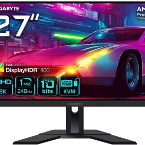 Gaming PC & Gaming Monitors – Gigabyte M27Q X 27 Inch QHD Gaming Monitor – 2560 x 1440, 240Hz, 1ms, 250 cd/m², FreeSync Premium, Display HDR400, HDMI 2.0, DisplayPort 1.4