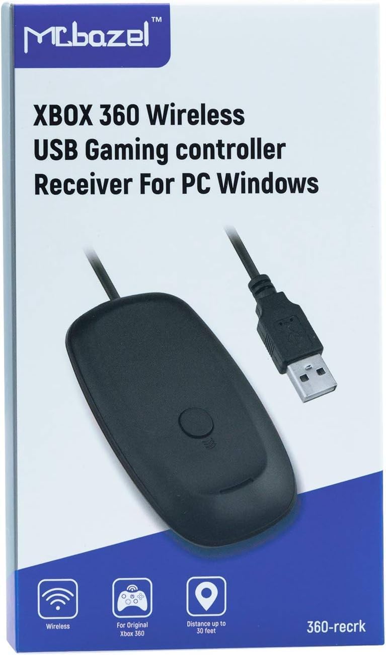 Gaming Consoles & Controllers - Mcbazel Wireless USB 2.0 Gaming Receiver Adapter for Microsoft Xbox 360 Desktop PC Laptop Gaming Black – Bild 4