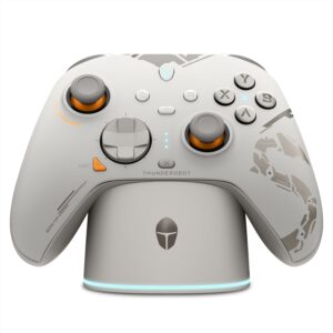 Gaming Consoles & Controllers – Thunderobot G80 Wireless Controller PC, RGB-Ladestation, Hall&Micro Trigger, 2+2 Vibration, Hall Joystick, Gaming Controller für Windows/Switch/iOS/Android, 6-Gyro, Wechselbarer Joystick,(Weiß)
