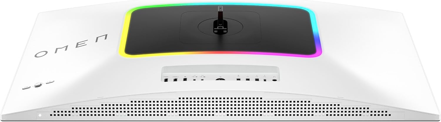 Gaming PC & Gaming Monitors - HP Omen Transcend Gaming Monitor with 240 Hz, 31.5 Inch 4K UHD OLED, 0.03 ms Response Time, HyperX Audio, aRGB Lighting, Adjustable Base, Omen Tempest Cooling, OSD Button, USB-C, White – Bild 15