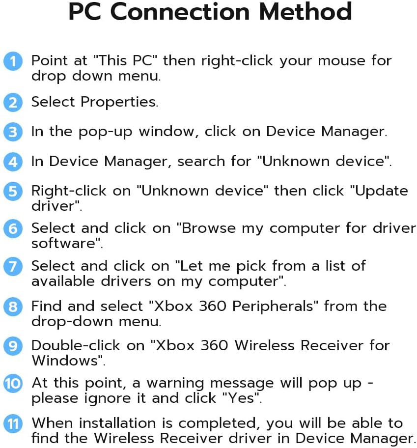 Gaming Consoles & Controllers - Mcbazel Wireless USB 2.0 Gaming Receiver Adapter for Microsoft Xbox 360 Desktop PC Laptop Gaming Black – Bild 6