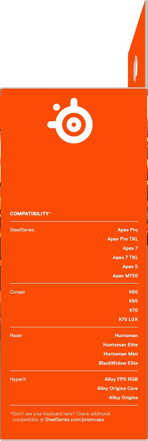 Gaming Tastatur & Maus - SteelSeries PrismCaps - Double Shot Pudding Key Set - Compatibility with All Major Mechanical Keyboards - MX Muddler - Black (German Keyboard Layout) – Bild 11