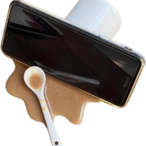 Streaming-Equipment – Phone Stand – Phone Holder for Spilled Coffee, Stylish Desk Organiser, Secure Device Support | Office Essentials Phone Holder for Tablets, Streaming, Video Recording, Reading,
