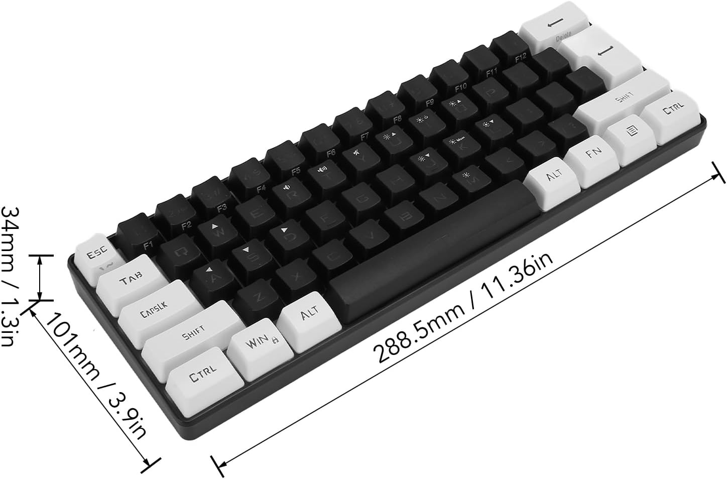 Gaming Tastatur & Maus - 60% Wired Gaming Keyboard, Mi NI Gaming Keyboard with Mechanical Feel, Ultra Compact Keyboard with RGB Backlight and 61 Keys, Ergonomic Keyboard for – Bild 9