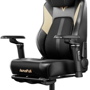 Gaming Chairs – AutoFull M6 Ultra Gaming Chair, Gaming Chair with Massage Function, 720° Adjustable Armrest, Auto Dynamic Tracking Lumbar Support, Ergonomic Gaming Chairs with Footrest, Black