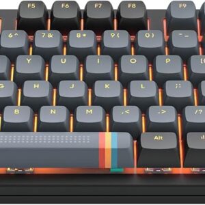 Gaming Tastatur & Maus – Dark Project ALU87A Midnight Mechanical Gaming Keyboard | ISO Multi | Hot-Swap | G3MS Zircon Speed Lubricated Switches | Greased Stabilizers | Flex Gasket Mount | Aluminium | TKL 80% | RGB