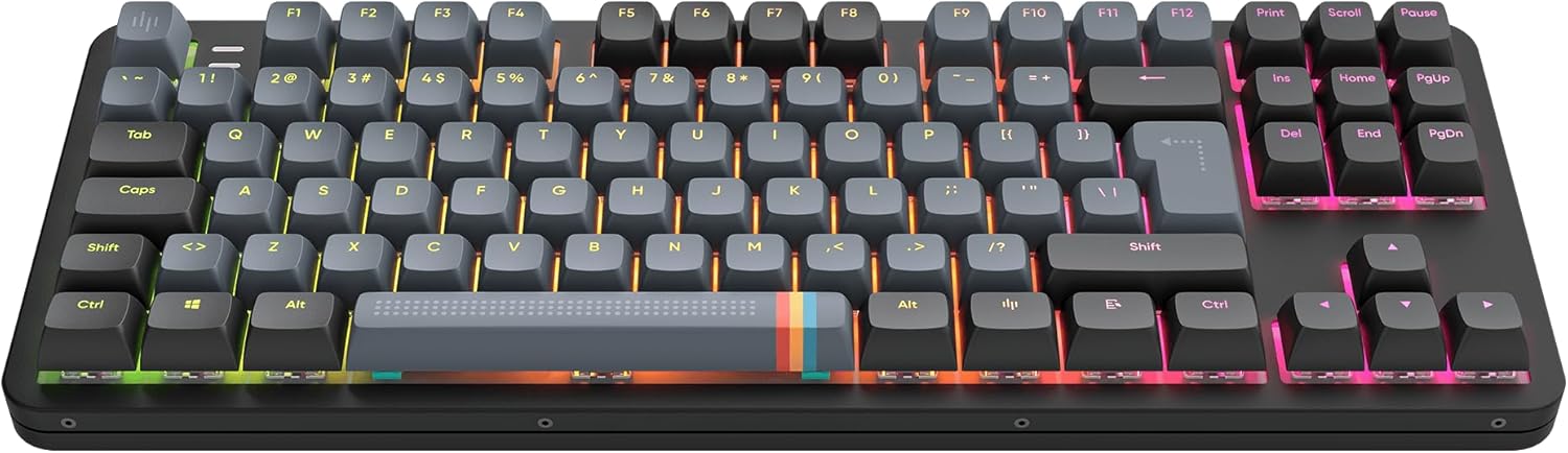 Gaming Tastatur & Maus - Dark Project ALU87A Midnight Mechanical Gaming Keyboard | ISO Multi | Hot-Swap | G3MS Zircon Speed Lubricated Switches | Greased Stabilizers | Flex Gasket Mount | Aluminium | TKL 80% | RGB