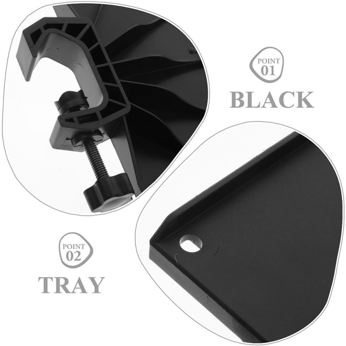 Streaming-Equipment - Veemoon Microphone Stand Storage Plate Made of Plastic Metal Sturdy Holder for Mobile Phone Live Streaming Practical Utility Tray Tray Easy Assembly Durable Accessories for – Bild 9