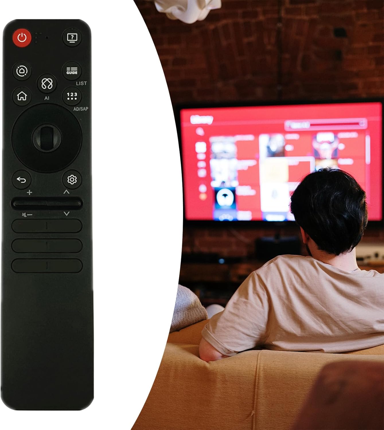 Streaming-Equipment - Sprachsteuerungsfernbedienung MR25GA Ersatzteil Für AI Fernseher AKB76046602 76046603 Streaming Geräte Breite Kompatibilität Zubehör – Bild 2