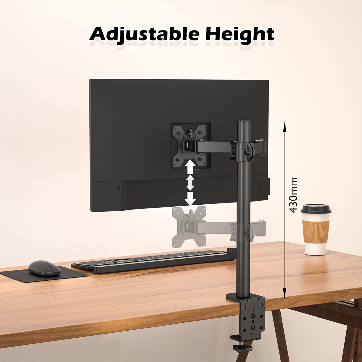 Gaming PC & Gaming Monitors - 1home Triple Arm Desk Mount Ergonomic LCD LED Computer Monitor Bracket Stand Tilt Swivel Rotation 13”-32” Screen TV – Bild 5