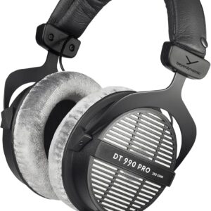 Streaming-Equipment – beyerdynamic DT 990 PRO over – Studio earphones in black. Open design, wired