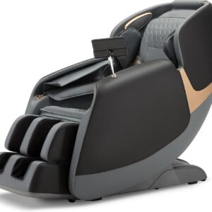 Gaming Chairs – ROTAI Massage Chair, Full Body Zero Gravity SL Track Shiatsu Massage Chair with Heating, Bluetooth, Foot Roller, Calf Kneading Massage (Black)