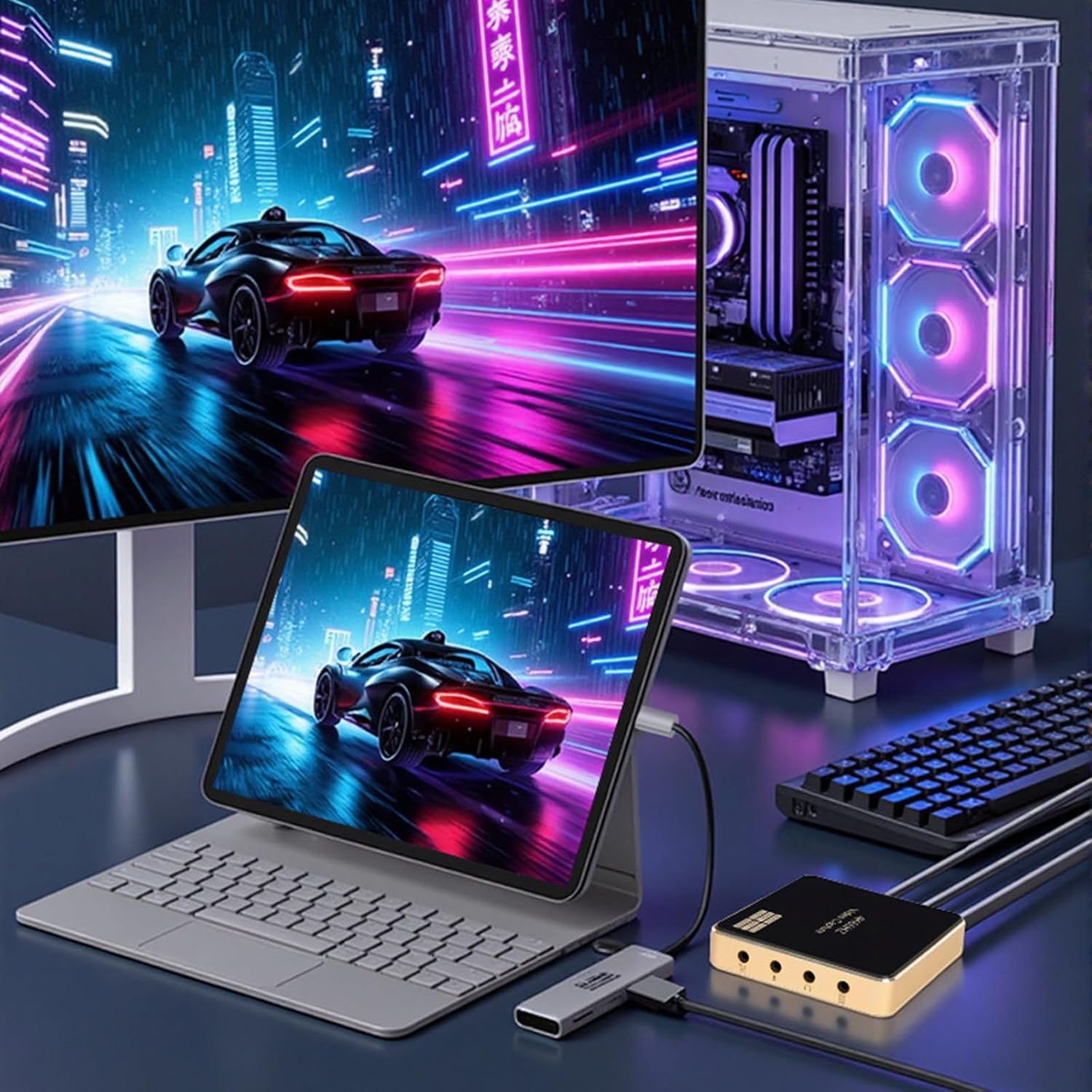 Streaming-Equipment - Metal 4K60FPS Card USB 3.0 Setup Multisystem Compatible Streaming Accessories Compatible Card – Bild 4