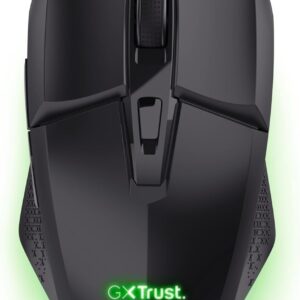Gaming PC & Laptops – GXTrust 1108 Vylax Rechargeable Wireless Gaming Mouse, 80 Hours Battery Life, Stowable USB Receiver, 800-4800 DPI, LED Lighting, 6 Buttons, Wireless Mouse for PC Laptop, Black