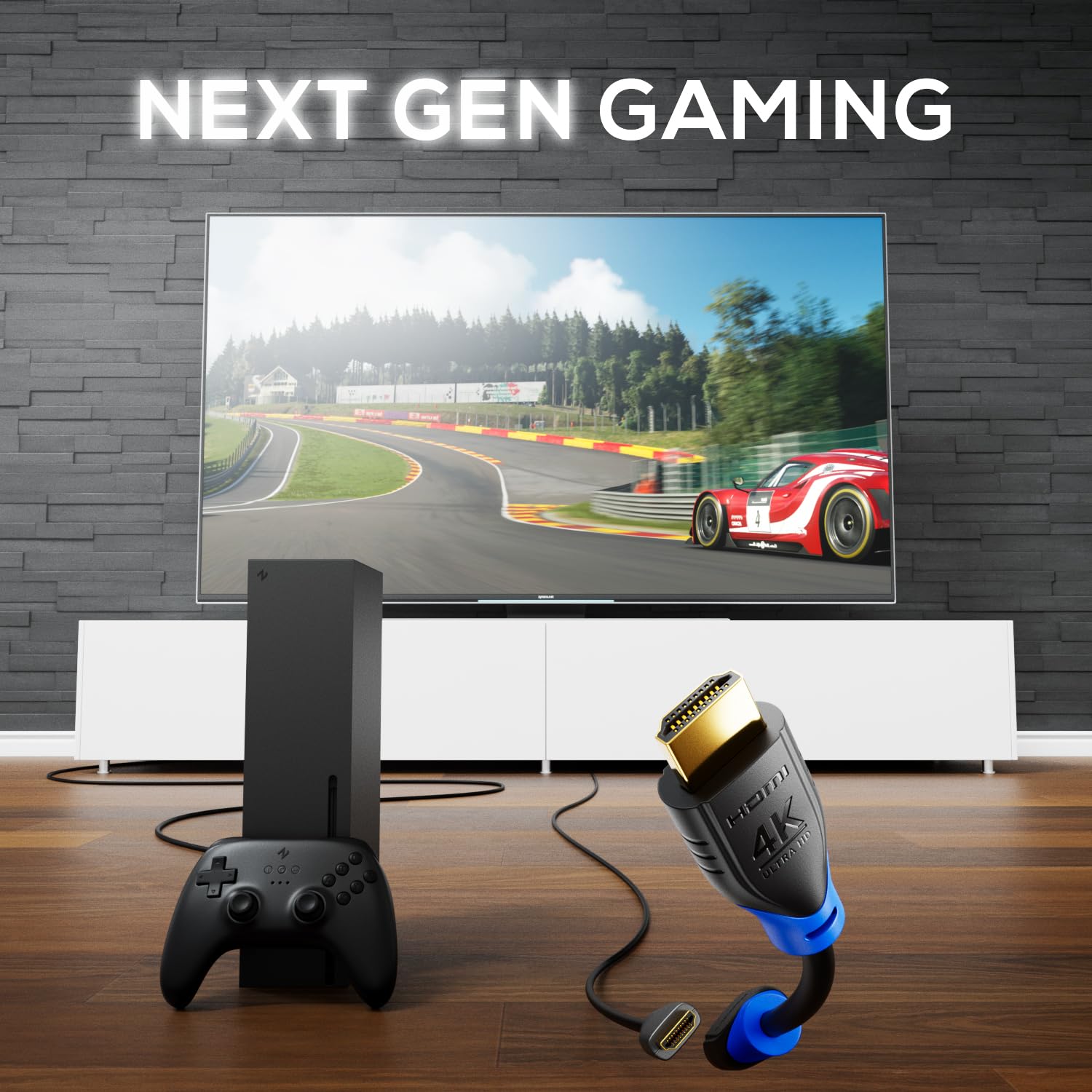 Streaming-Equipment - deleyCON HDMI Extension for TV Stick - HDMI Adapter Cable for Roku Chromecast Streaming - 4K 60Hz HDR10+ for TV Monitor Projector Notebook PC 10 cm Short - Black Blue Pack of 2 – Bild 6