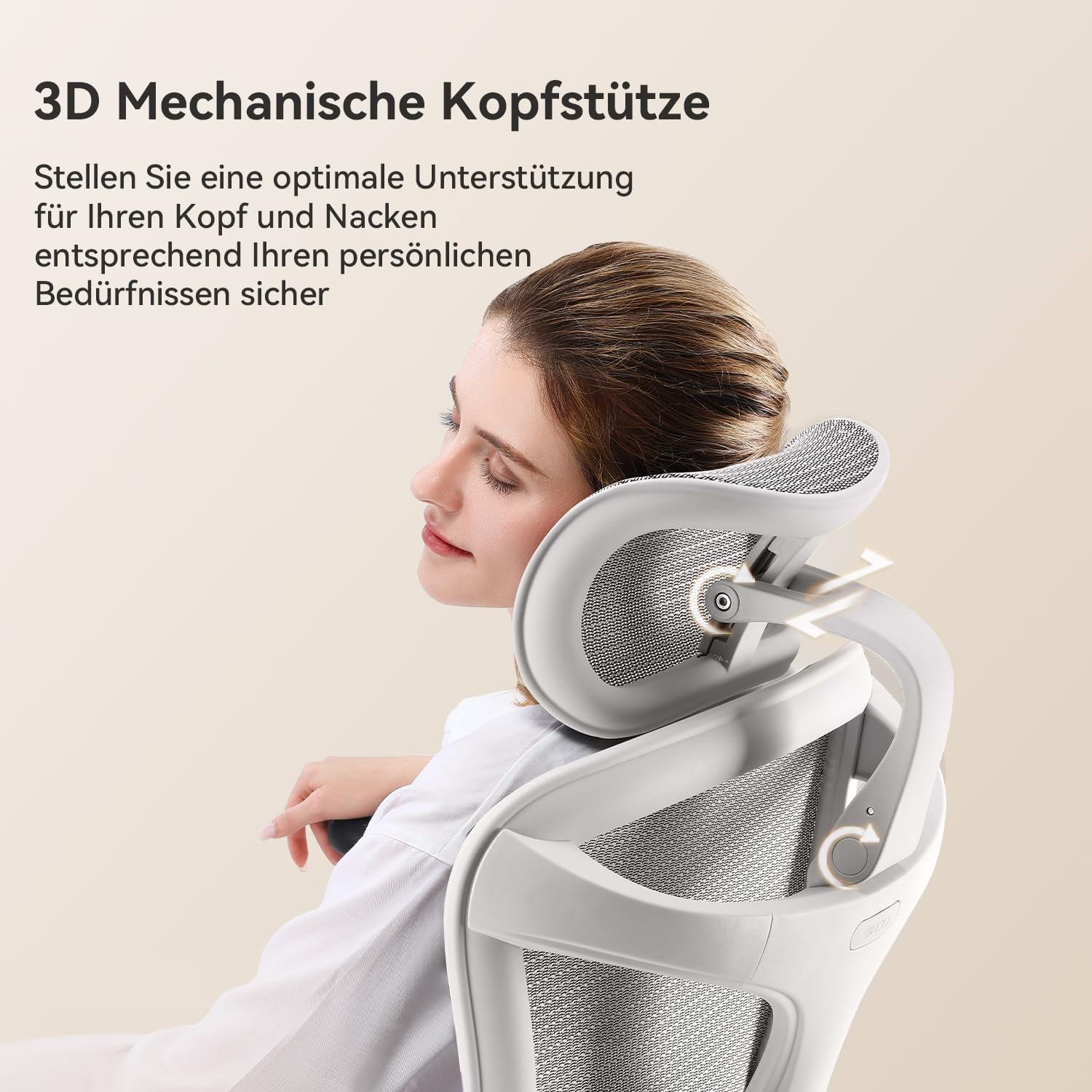 Gaming Chairs - SIHOO Doro C300 Ergonomic Office Chair with Ultra Soft 3D Armrests, Dynamic Lumbar Support for Home Office Chair, Adjustable Backrest – Bild 8