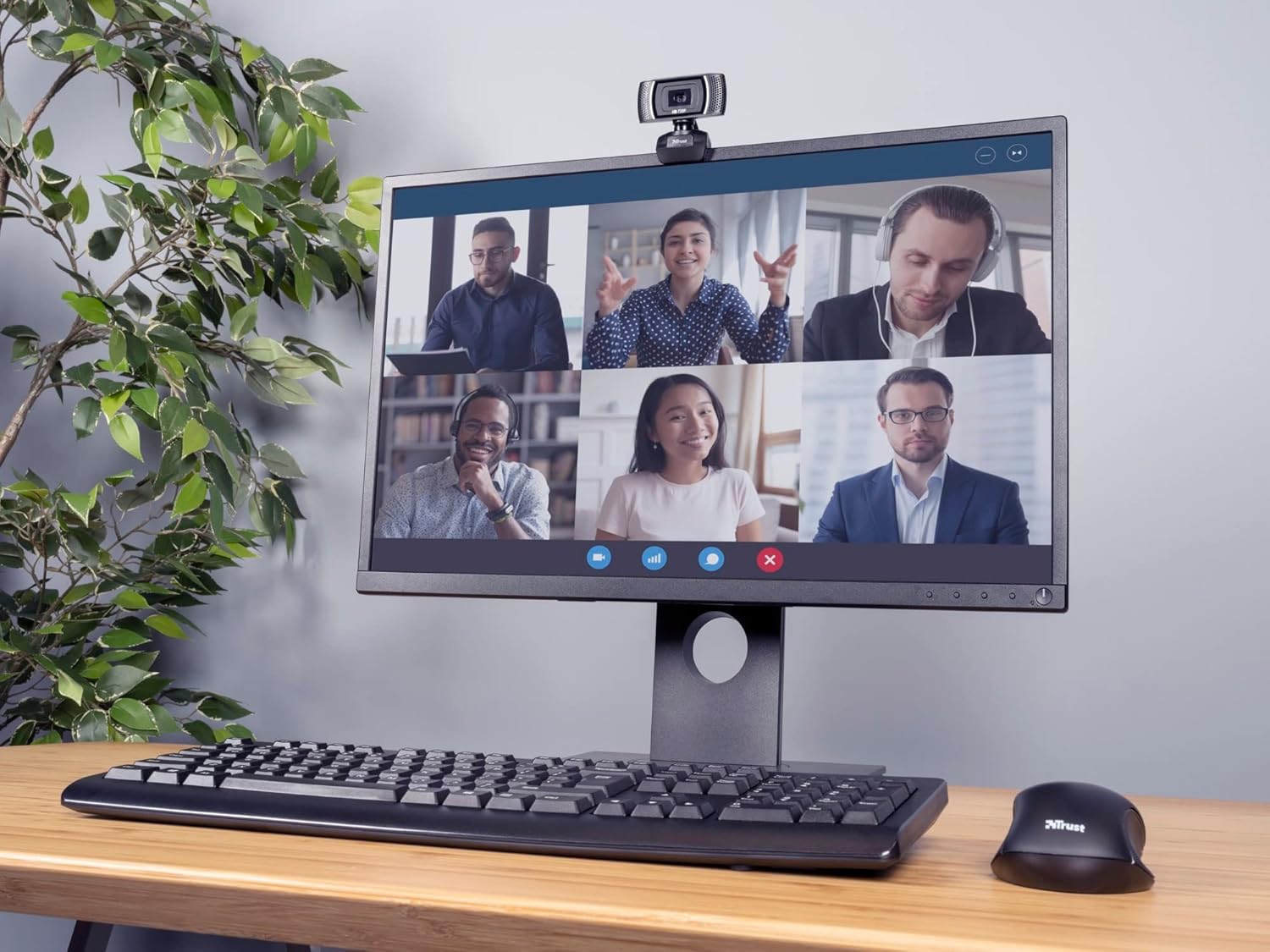 Webcam - Trust Trino HD Video Webcam for PC, Laptop - Black – Bild 5