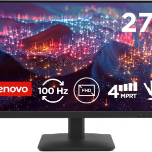 Gaming PC & Gaming Monitors – Lenovo L27-41 | 27“ Full HD WLED Monitor | 1920 x 1080 | 16:9 | 100Hz | 4ms Reaktionszeit | HDMI | VGA | 3-seitig IPS Panel | Raven schwarz | 4.1 kg