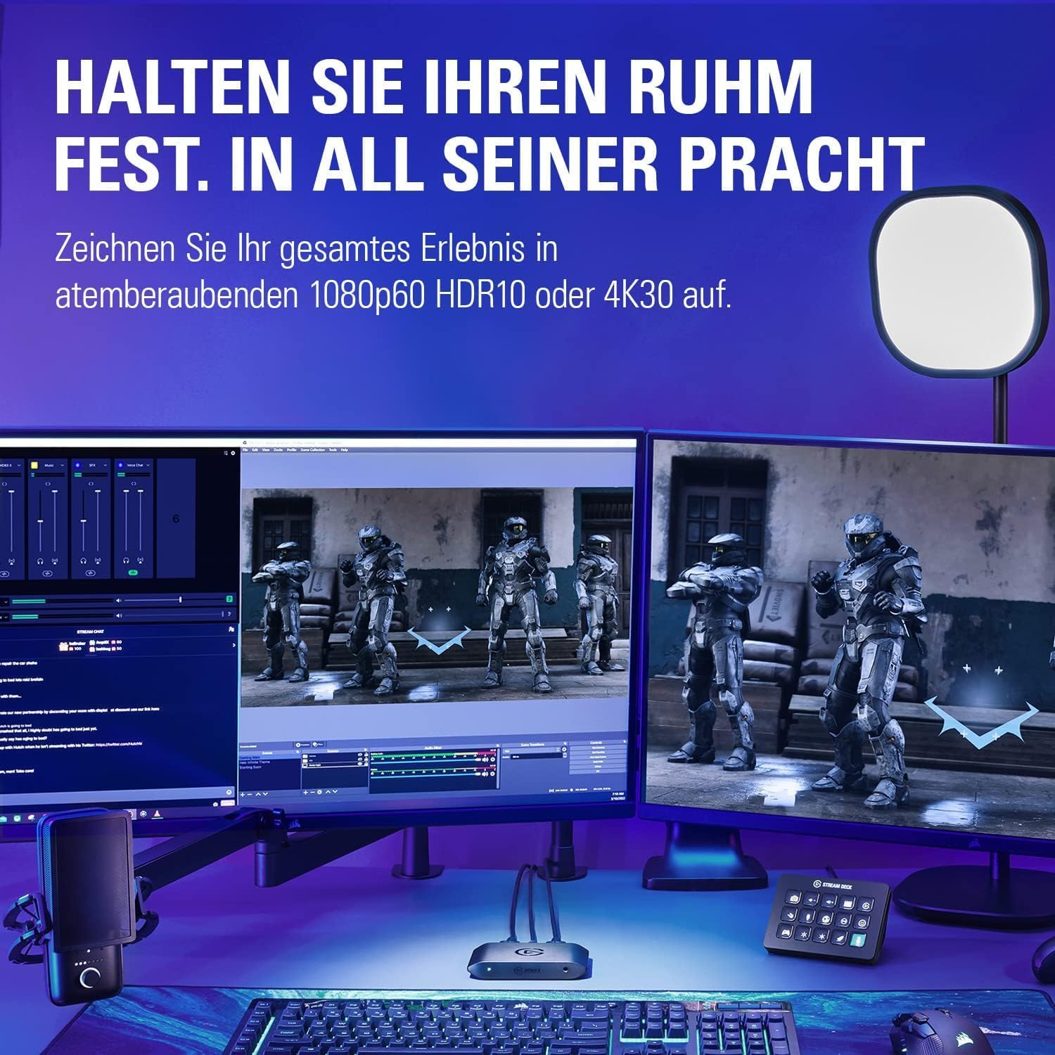 Streaming-Equipment - Elgato HD60 X - Stream and record in 1080p60 HDR10 or 4K30 with ultra-low latency on PS5/Pro, PS4/Pro, Xbox Series X/S, Xbox One X/S, OBS and more programs, PC and Mac – Bild 5