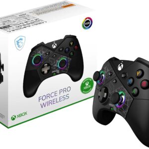 Gaming Consoles & Controllers – MSI Force Pro Wireless PC Gamepad Controller – 2.4 GHz, Bluetooth, USB Type-C to A – Wired/Wireless, 1000 mAh Li-ion Battery (48 Hour), Hall Effect Trigger, Quad Vibration Motors, RGB