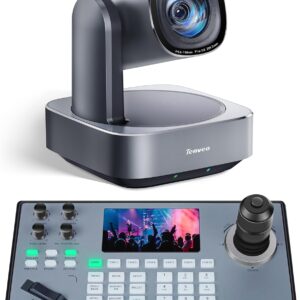 Webcam – Tenveo PTZ Camera 20X Optical Zoom & 4D Joystick Controller Bundle, 1080P USB3.0/HDMI/IP/PoE VISCA Pelco-D/P RS422/RS485 RS232 Control for Live Streaming of Religious Events